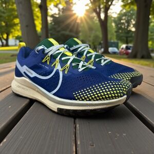 Nike Air Zoom Pegasus 39 Trail Men 12 Blue Yellow Green Running Shoes DJ6158-400